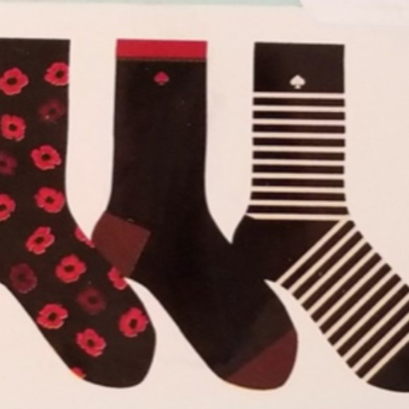 3 Pcs Kate Spade Sock Set - Picture 2 of 6